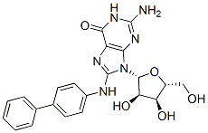 N-(guanosin-8-yl)-4-aminobiphenyl 结构式