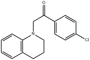 1-(4-chlorophenyl)-2-(3,4-dihydro-2H-quinolin-1-yl)ethanone 结构式