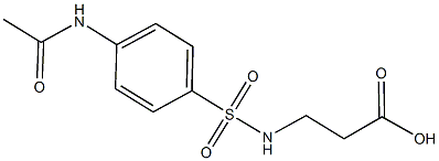 3-(4-乙酰基氨基-苯磺酰基氨基)-丙酸 结构式