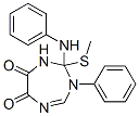 2,3-Dihydro-2-(methylthio)-3-phenyl-2-(phenylamino)-1H-1,3,5-triazepine-6,7-dione 结构式