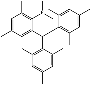 [2-[Bis(2,4,6-trimethylphenyl)methyl]-4,6-dimethylphenyl]dimethylphosphine 结构式