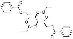 2-O,4-O:3-O,5-O-Bis(ethylboranediyl)-D-glucitol 1,6-dibenzoate 结构式