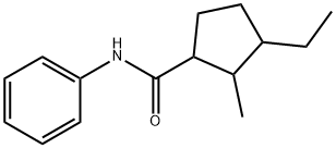 3-Ethyl-2-methyl-N-phenylcyclopentanecarboxamide 结构式