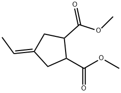 4-Ethylidene-1,2-cyclopentanedicarboxylic acid dimethyl ester 结构式