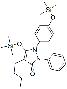 4-Butyl-2-phenyl-5-[(trimethylsilyl)oxy]-1-[4-[(trimethylsilyl)oxy]phenyl]-1H-pyrazol-3(2H)-one 结构式