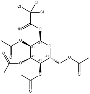2,3,4,6-四-O-乙酰基-α-D-吡喃葡萄糖基三氯乙酰亚胺酯 结构式