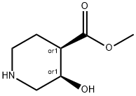 4-Piperidinecarboxylic acid, 3-hydroxy-, methyl ester, cis- (9CI) 结构式