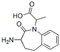 1H-1-Benzazepine-1-acetic  acid,  3-amino-2,3,4,5-tetrahydro--alpha--methyl-2-oxo- 结构式