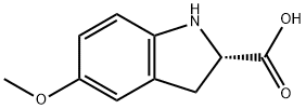 1H-Indole-2-carboxylicacid,2,3-dihydro-5-methoxy-,(S)-(9CI) 结构式