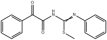 N-(Benzoylcarbonyl)-N'-phenylcarbamimidothioic acid methyl ester 结构式