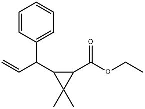 2,2-Dimethyl-3-(1-phenyl-2-propenyl)cyclopropanecarboxylic acid ethyl ester 结构式