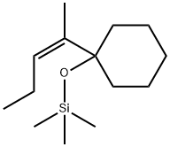 Trimethyl[1-[(Z)-1-methyl-1-butenyl]cyclohexyloxy]silane 结构式