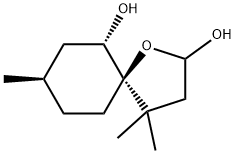 1-Oxaspiro[4.5]decane-2,6-diol, 4,4,8-trimethyl-, (5R,6S,8R)- (9CI) 结构式