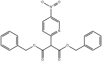 2-(5-nitro-pyridin-2-yl)-malonic acid dibenzyl ester 结构式