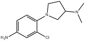 1-(4-AMINO-2-CHLOROPHENYL)-N,N-DIMETHYLPYRROLIDIN-3-AMINE 结构式