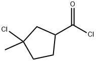 Cyclopentanecarbonyl chloride, 3-chloro-3-methyl- (9CI) 结构式