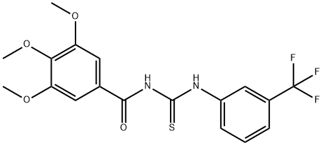 1-[3-(Trifluoromethyl)phenyl]-3-(3,4,5-trimethoxybenzoyl)thiourea 结构式
