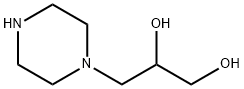 3-(1-哌嗪)-1,2-丙二醇 结构式