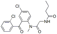 N-[[[4-chloro-2-(2-chlorobenzoyl)phenyl]-methyl-carbamoyl]methyl]butan amide 结构式