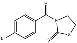 3-(4-溴苯甲酰)-2-噻唑烷硫酮 结构式