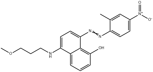 5-[(3-methoxypropyl)amino]-8-[(2-methyl-4-nitrophenyl)azo]-1-naphthol  结构式