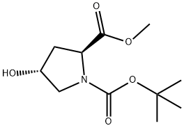 N-Boc-反式-4-羟基-L-脯氨酸甲酯 结构式
