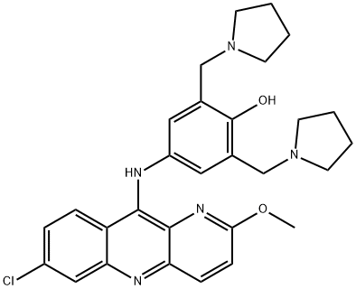 磷酸咯萘啶 结构式