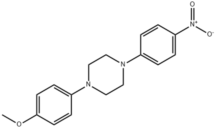 1-(4-甲氧基苯基)-4-(4-硝基苯基)哌嗪 结构式