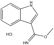 methyl 1H-indole-3-carboximidoate hydrochloride 结构式
