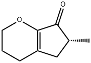 Cyclopenta[b]pyran-7(2H)-one, 3,4,5,6-tetrahydro-6-methyl-, (6R)- (9CI) 结构式