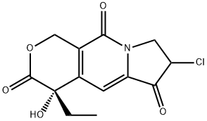 (4S)-7-氯-4-乙基-7,8-二氢-4-羟基-1H-吡喃[3,4-F]吲唑啉-3,6,10(4H)-三酮 结构式