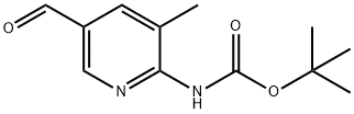 tert-butyl 5-forMyl-3-Methylpyridin-2-ylcarbaMate 结构式