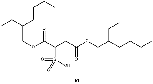 1,2-二(2-乙基己基氧碳基)乙烷磺酸钾 结构式