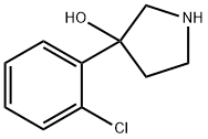 3-(2-氯苯基)-3-吡咯烷醇盐酸盐 结构式