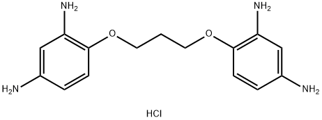 1,3-二(2,4-二氨基苯氧基)丙烷四盐酸盐 结构式