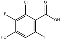 2-Chloro-3,6-difluoro-4-hydroxybenzenecarboxylic acid 结构式