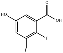 2,3-二氟-5-羟基苯甲酸 结构式