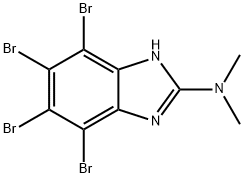 2-二甲基氨基-4,5,6,7-四溴苯并咪唑 结构式