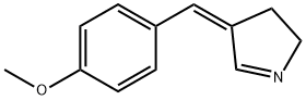 2H-Pyrrole,3,4-dihydro-4-[(4-methoxyphenyl)methylene]-,(4Z)-(9CI) 结构式