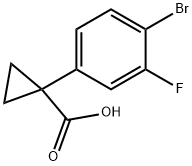 1-(4-溴-3-氟苯基)环丙烷羧酸 结构式