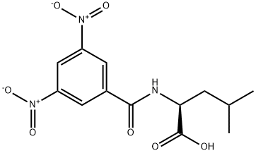 N-(3,5-二硝基苯甲酰)-DL-亮氨酸 结构式