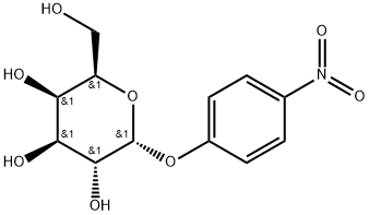 4-硝基苯-α-D-吡喃半乳糖苷 结构式