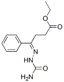 ethyl (4Z)-4-(carbamoylhydrazinylidene)-4-phenyl-butanoate 结构式