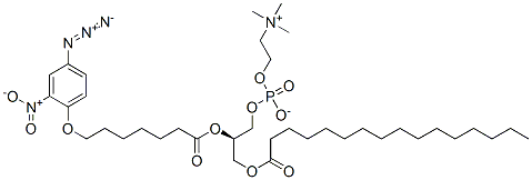1-palmitoyl-2-(7-(4-azido-2-nitrophenoxy)heptanoyl)-sn-glycero-3-phosphocholine 结构式