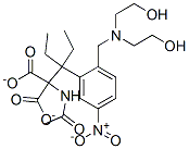 (乙酰氨基){[2-((双(2-羟乙基)氨基)甲基)-5-硝基苯基]甲基}丙二酸二乙酯 结构式