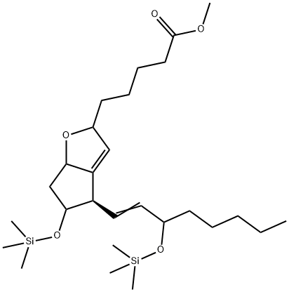 6,9-Epoxy-11,15-bis[(trimethylsilyl)oxy]prosta-7,13-dien-1-oic acid methyl ester 结构式