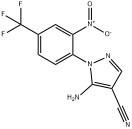 5-amino-1-[2-nitro-4-(trifluoromethyl)phenyl]-1H-pyrazole-4-carbonitrile 结构式