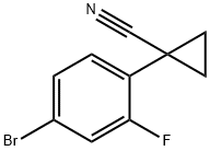 1-(2-氟-4-溴苯基)环丙烷甲腈 结构式