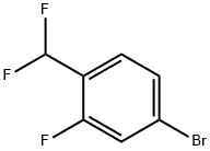 4-BROMO-1-(DIFLUOROMETHYL)-2-FLUOROBENZENE 结构式