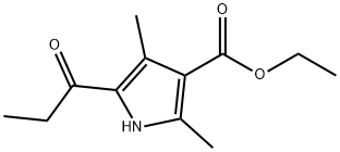 2,4-二甲基-5-丙酰基-1H-吡咯-3-羧酸乙酯 结构式